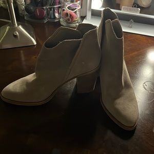 Womens 3 Inch Taupe Boot Heels. Worn Once Size 10